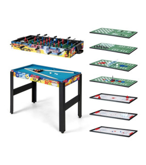 Mecale, 12-in-1 Combo Game Table Set with Foosball Air Hockey Pool Chess and Ping Pong