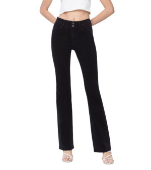Vervet, Women's High Rise Front V Panel Bootcut Jeans