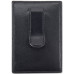Men's Leather Money Clip Card Case
