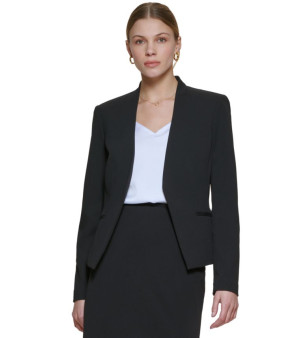 Calvin Klein, Asymmetrical Open-Front Blazer, Regular and Petite Sizes