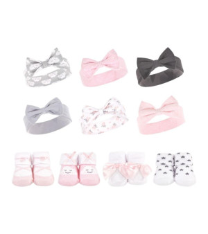 Hudson Baby, Baby Girls Hudson 10Pc Headband and Socks Set