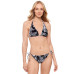 Juniors' Reversible Triangle Bikini Top & Side-Tie Bottoms