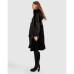 Back to Black Oversized Leather Panelled Coat