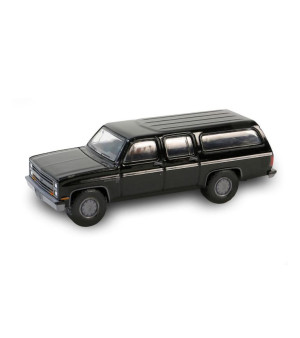 Greenlight Collectibles, 1/64 1985 Chevrolet Suburban C10 Custom Deluxe, Black Bandit Series