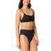 Juniors' Ribbed Scoop-Neck Bikini Top & Ribbed Banded High-Waisted Swim Bottoms
