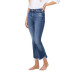 Women's High Rise Cropped Step Hem Flare Jeans