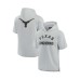 Men's and Women's Gray Texas Longhorns Super Soft Fleece Short Sleeve Pullover Hoodie