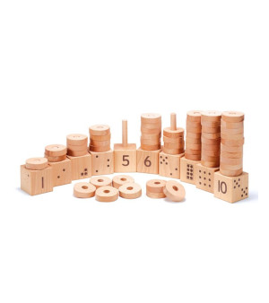 Yellow Door, 1-10 Natural Number Stacker, Set of 65