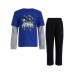 Little and Toddler Boys Graphic Layered Cotton Tee and Pant, 2-Piece Set