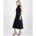 Petite Bias-Cut Flared Pull-On Midi Skirt