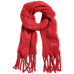 Women's Fluffy Solid Fringe-Trim Blanket Scarf
