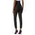 Maternity Slim Leg Overbelly Dress Pants in Black Italian Stretch Suiting Fabric
