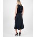 Petite Bias-Cut Flared Pull-On Midi Skirt