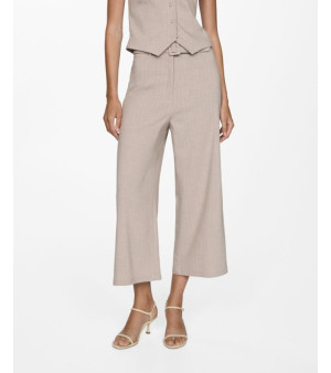 MANGO, Women's Chalk-Stripe Straight Trousers