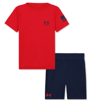 Under Armour, Toddler Boys & Little Boys Logo Shirt & Shorts Set