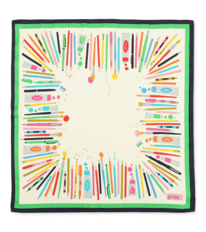 kate spade new york, Art Supplies Silk Bandana Scarf