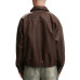 Men's Artificial Leather Bomber Jacket