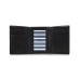Men's Enameled Logo Leather Trifold Wallet