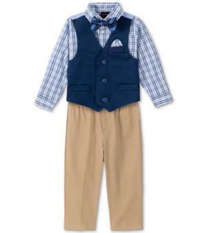 Nautica, Baby Boys Shirt, Solid Twill Vest, Pants & Bowtie Set