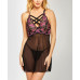 Bella Lace and Mesh Babydoll 2pc Lingerie Set, Online Only