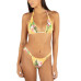 Hurly Juniors' Printed Triangle Bikini Top & Bottoms