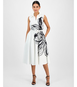T Tahari, Women's Placement Floral Fit & Flare Dress