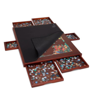 Jumbl, 1500pc Puzzle Board w/Mat 27”x35” Wooden Jigsaw Puzzle Table