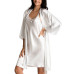 'Mrs' Satin Wrap Bridal Robe, Chemise Nightgown Set