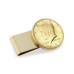Men's Gold-Layered JFK 1964 First Year of Issue Half Dollar Stainless Steel Coin Money Clip