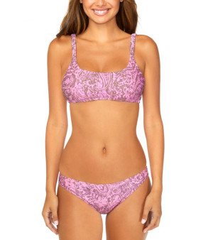 Raisins, Juniors' Scoop Neck Bikini Top & Lowrider Bottoms