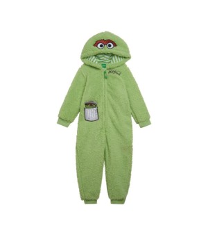 Sesame Street, Toddler Boys Cozy Sherpa Zip Up Cosplay Costume Coverall Newborn to (Newborn - 4T