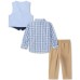 Baby Boys Shirt, Solid Twill Vest, Pants & Bowtie Set
