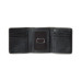 Men's Leather Trifold Wallet with Contrast Color Edge