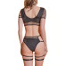 Women's Fishnet Top and Panty 2 Pc Lingerie Set