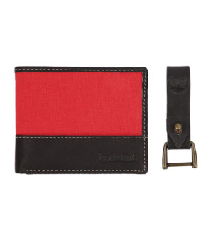 Timberland, Men's Canvas Leather Wallet with Bottle Opener