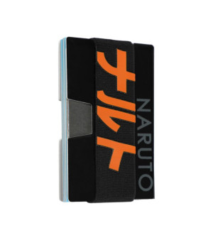 Naruto, Men's Kanji Name Black Metal Minimalist Card Holder