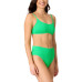 Juniors' Scoop-Neck Bralette Bikini Top & Ribbed Banded High-Waisted Swim Bottoms