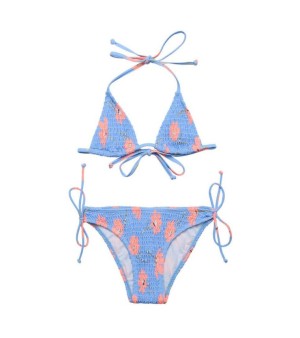 Snapper Rock, Big Girls Toddler|Child Beach Bloom Shirred Triangle Bikini