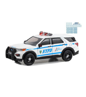 Greenlight, 1/64 2020 NYPD Ford Police Interceptor Utility with Squad Decal Sheet 42776
