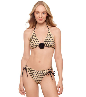 Salt + Cove, Juniors' Rosette Convertible Bikini Top & Side-Tied Bottoms
