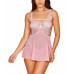 Women’s 2 PC Babydoll Lingerie Set with Laced Butterfly Bodice and Mesh Skirt