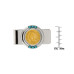 Men's Gold-Layered 1800's Indian Penny Turquoise Coin Money Clip
