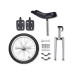 18 In Wheel Outdoor Unicycle Skid-proof Tire Fitness Bicycle Balance Training for Adults Teenagers Kids, Silver