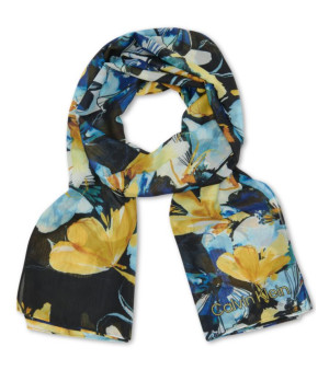 Calvin Klein, Abstract Floral Chiffon Scarf