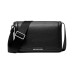 Men's Leather Mini-Flap Logo Crossbody Bag