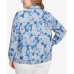 Plus Size Baroque Paisley Soft Button Collared Jacket