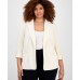 Anne Klein Plus Size 3/4-Sleeve Open-Front Blazer