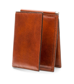 Bosca, Men's Leather Money Clip with pocket