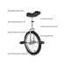 18 In Wheel Outdoor Unicycle Skid-proof Tire Fitness Bicycle Balance Training for Adults Teenagers Kids, Silver