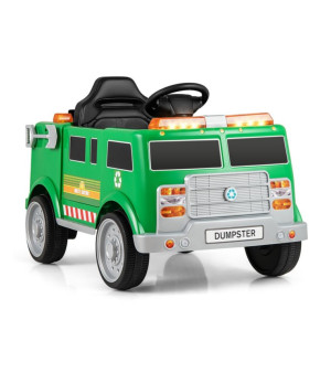Slickblue, 12V Battery Powered Electric Vehicle with Remote Control and Trash Bin